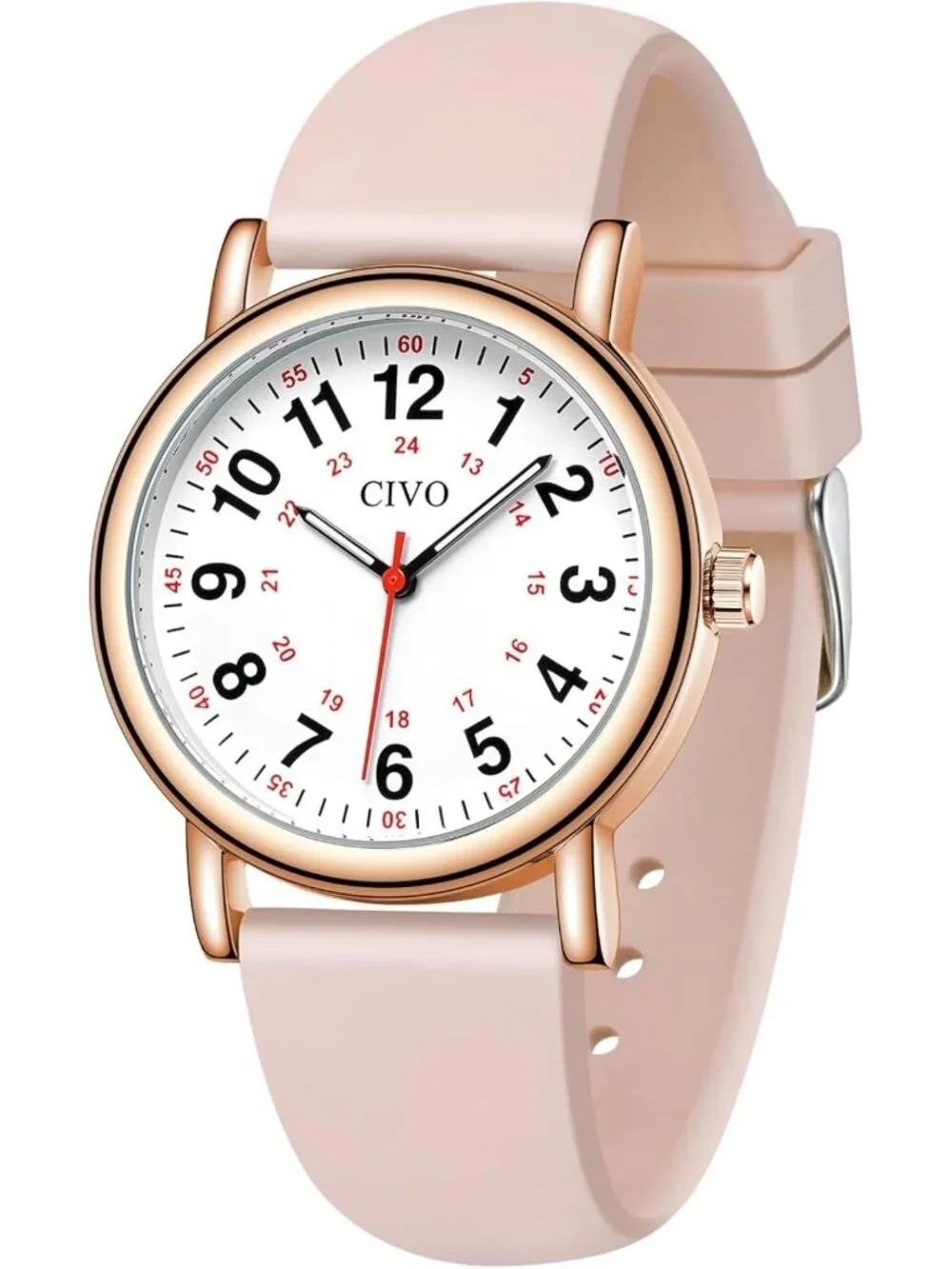 Stylish Waterproof Nurse Watch for Men & Women - Easy Read Dial, Perfect Gift
